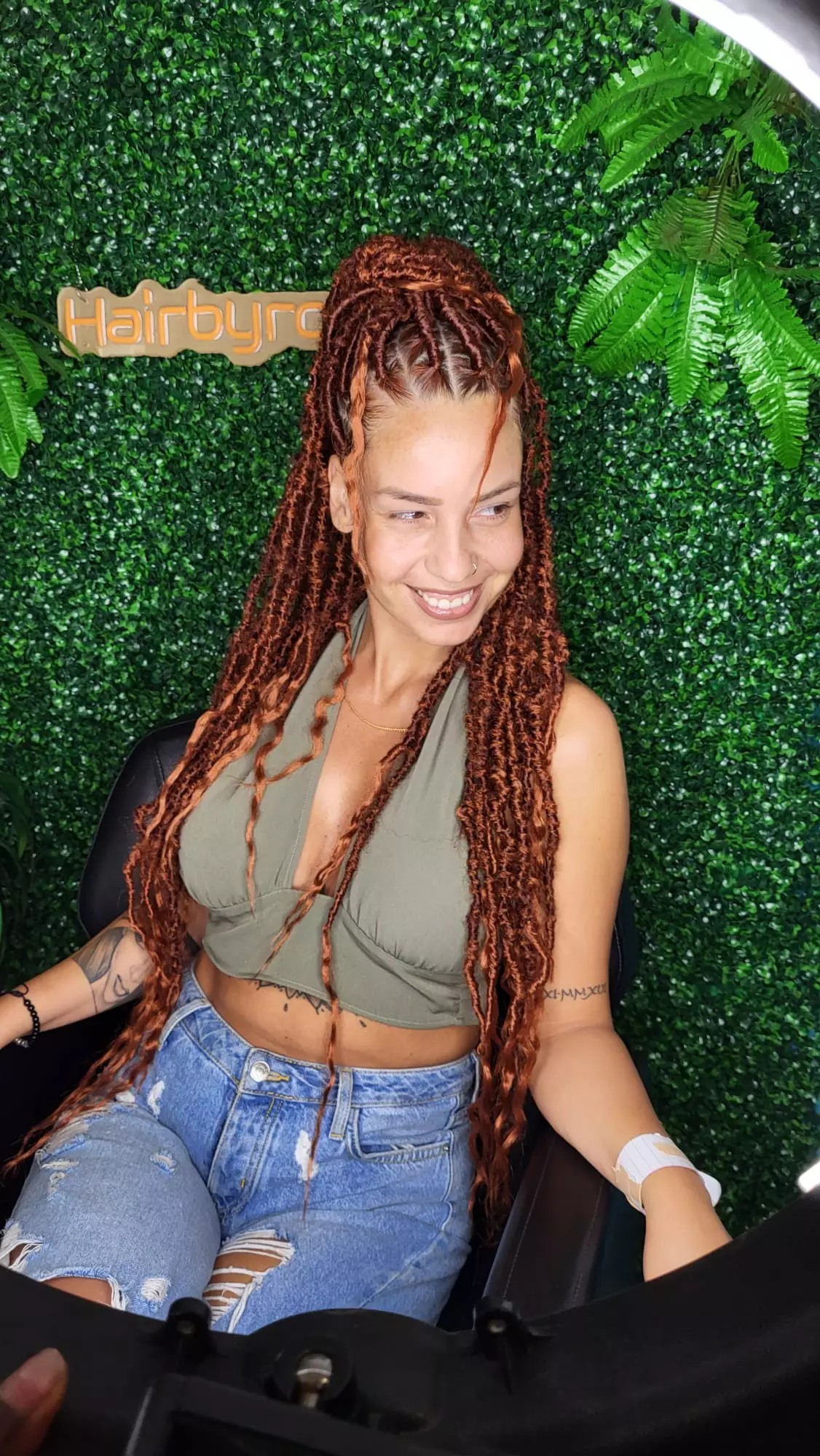 Boho textured faux locs